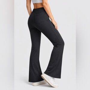 Halara Flattering Flare Pants XL Black High Rise Pull-On Workleisure